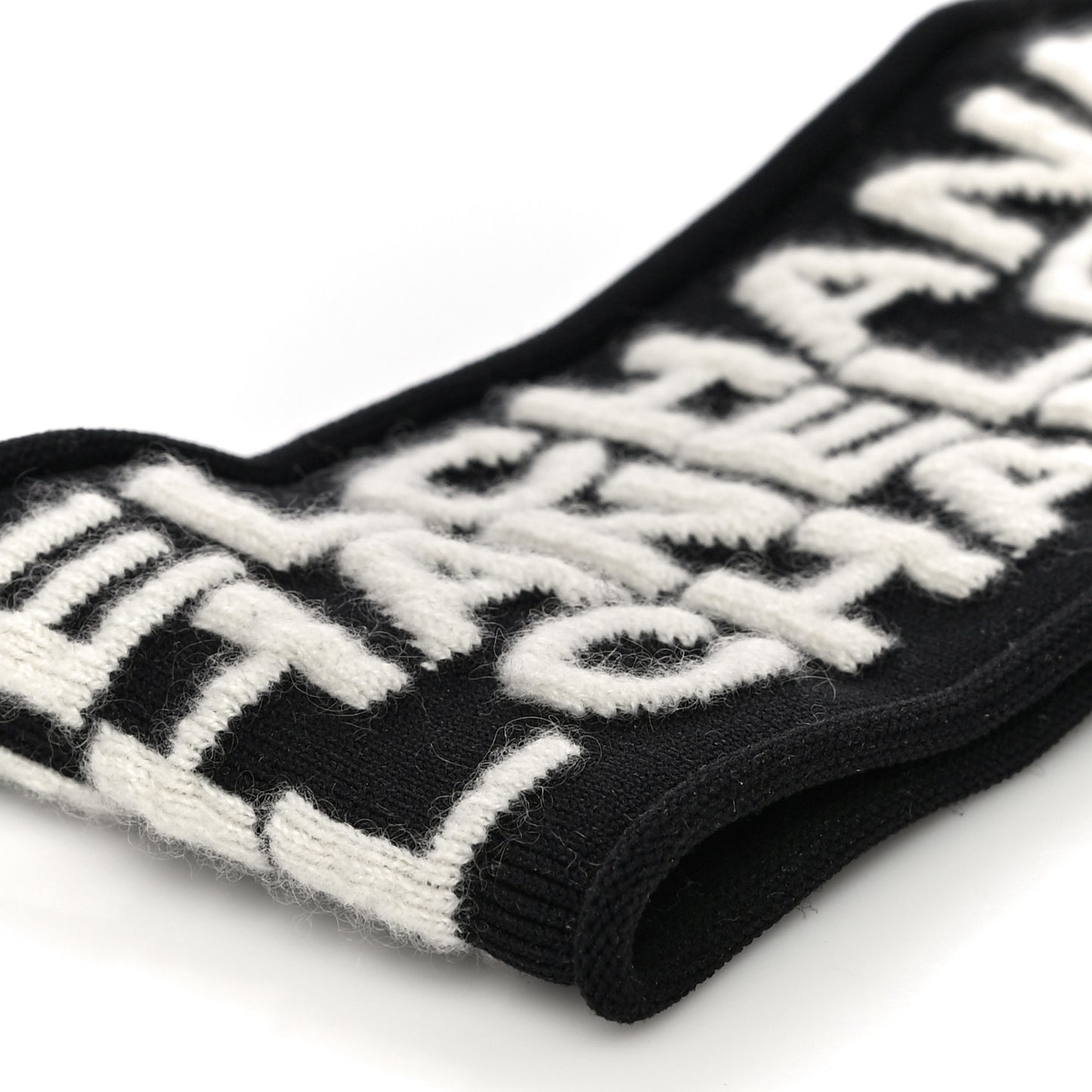 Cashmere Logo Headband Black White