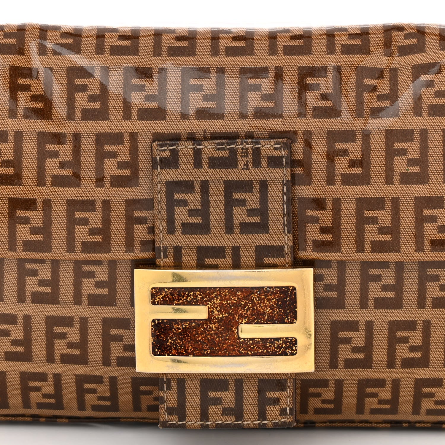 Fendi Vinyl Zucchino Baguette Tobacco 7 of 11
