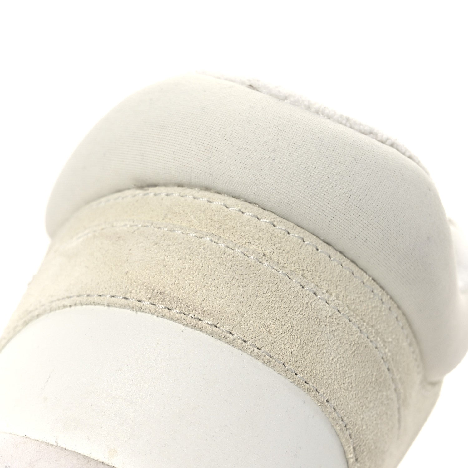 Chanel Suede Calfskin Fabric CC Sneakers 39 White 13 of 14