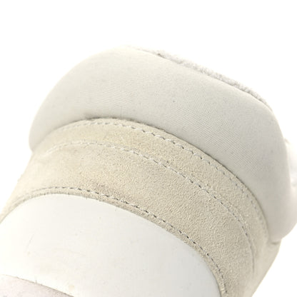Chanel Suede Calfskin Fabric CC Sneakers 39 White 13 of 14