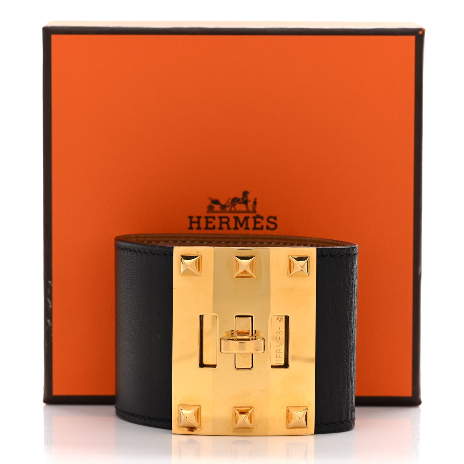 Hermes Chamonix Kelly Dog Extreme Bracelet S Black 3 of 10