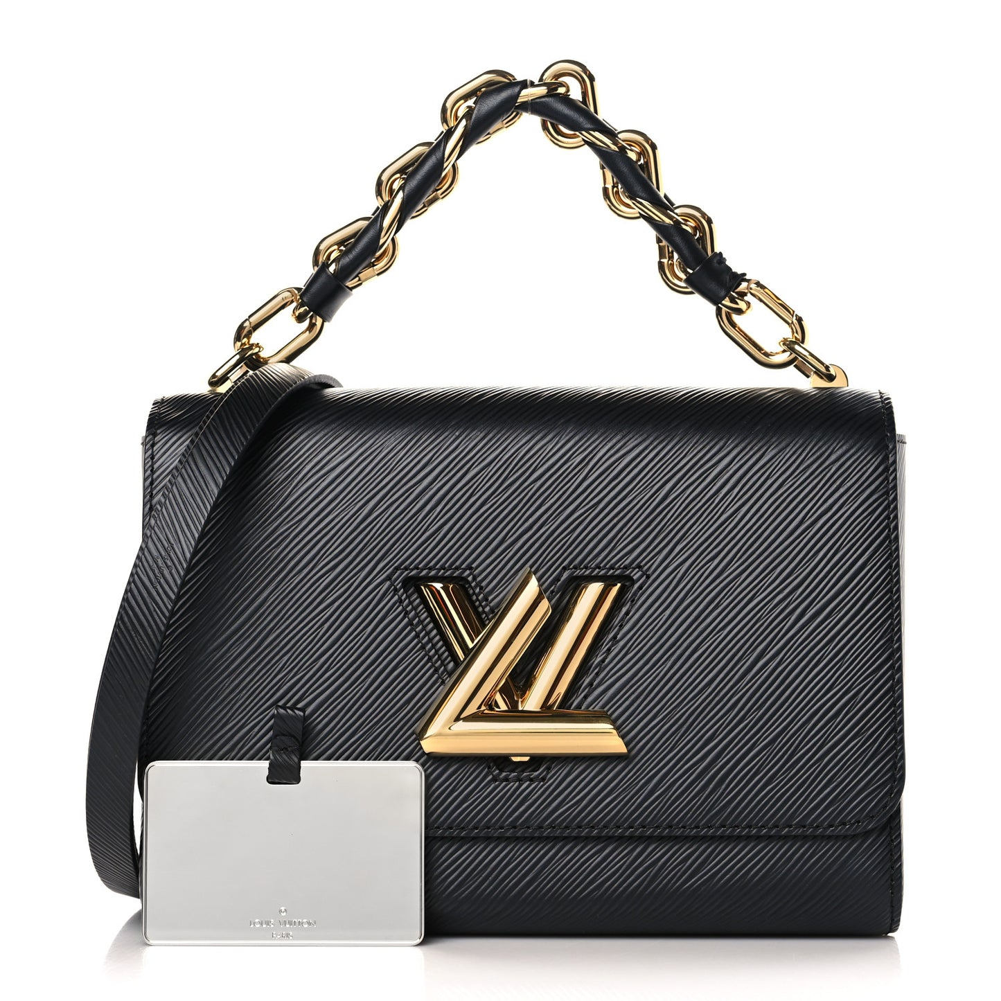 Epi Twist Braided Strap Shoulder Bag MM Black