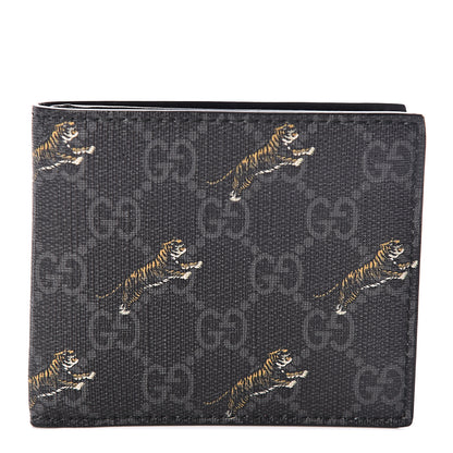 Gucci GG Supreme Monogram Tigers Wallet Black Multicolor 1 of 6