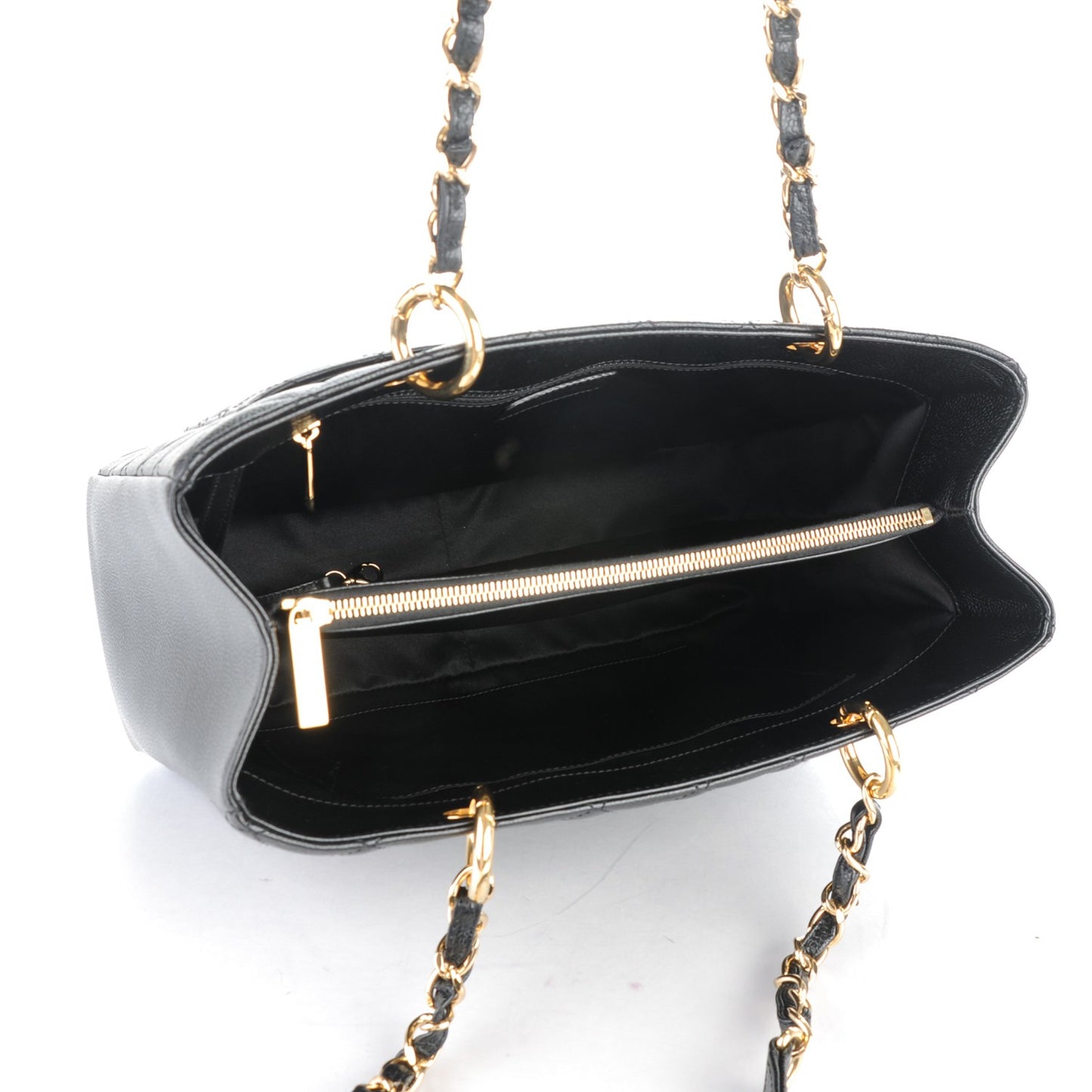 Caviar Quilted Grand Shopping Tote GST Black