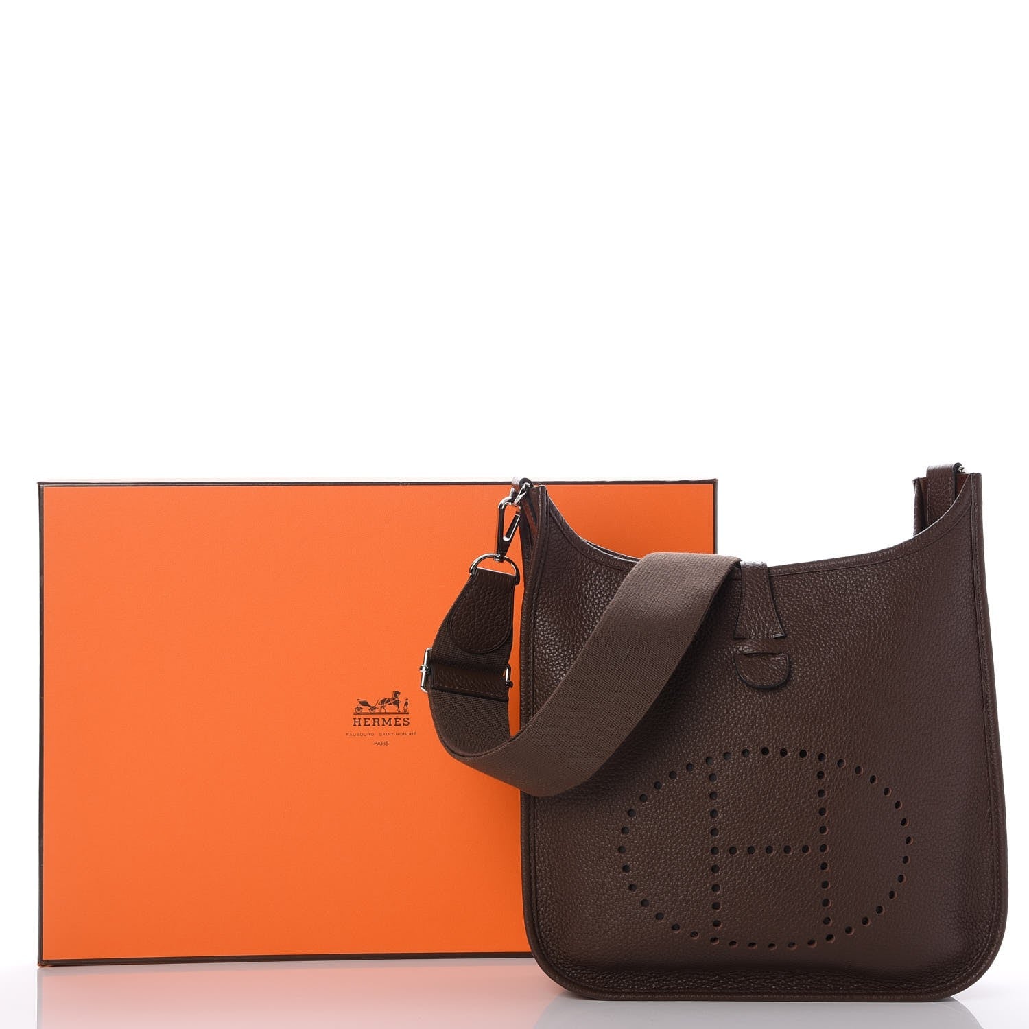 Hermes Taurillon Clemence Evelyne III PM Chocolate 8 of 8