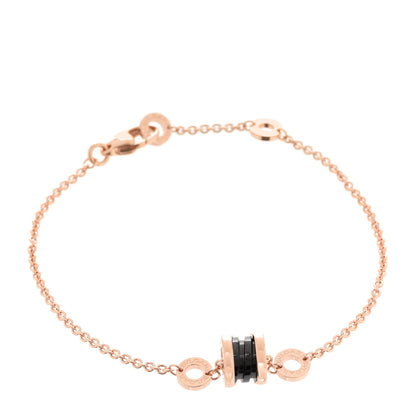 Bulgari 18K Rose Gold Black Ceramic B.Zero1 Bracelet 1 of 7