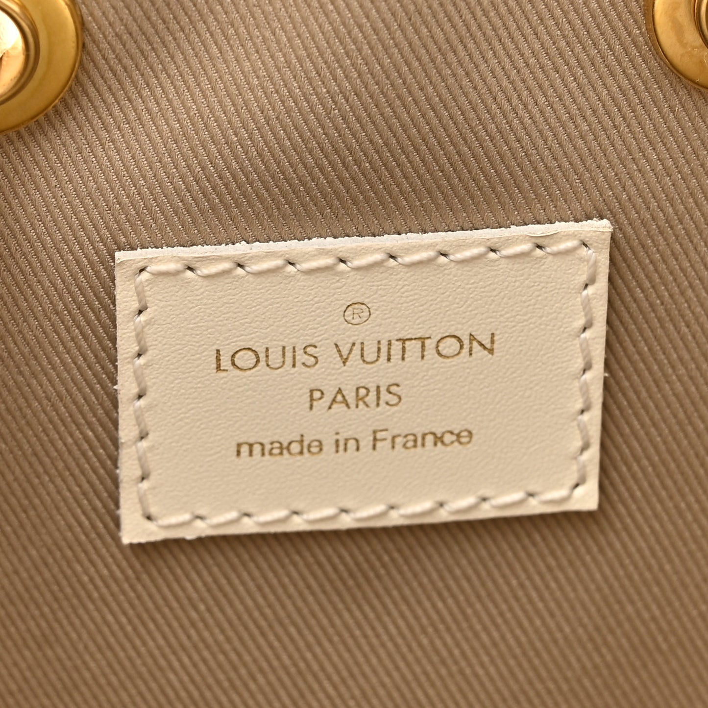Cotton Monogram Embroidered Neonoe MM Beige White