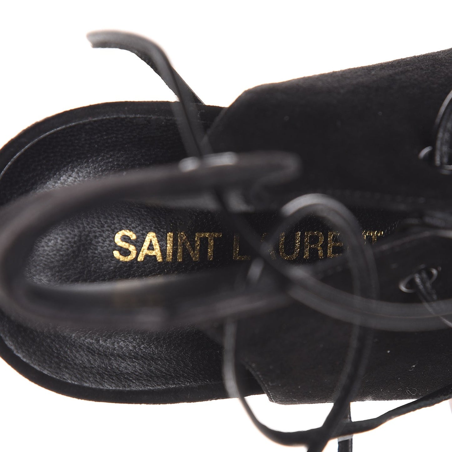 Suede Babies Lace Up Sandal 36 Black