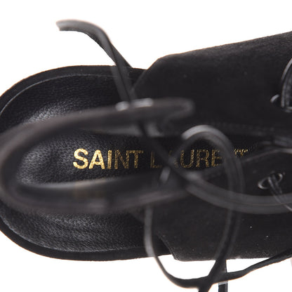Saint Laurent Suede Babies Lace Up Sandal 36 Black 8 of 10