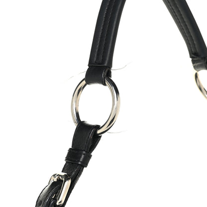 Prada Soft Calf Pleated Two Pocket Hobo Black 13 of 17