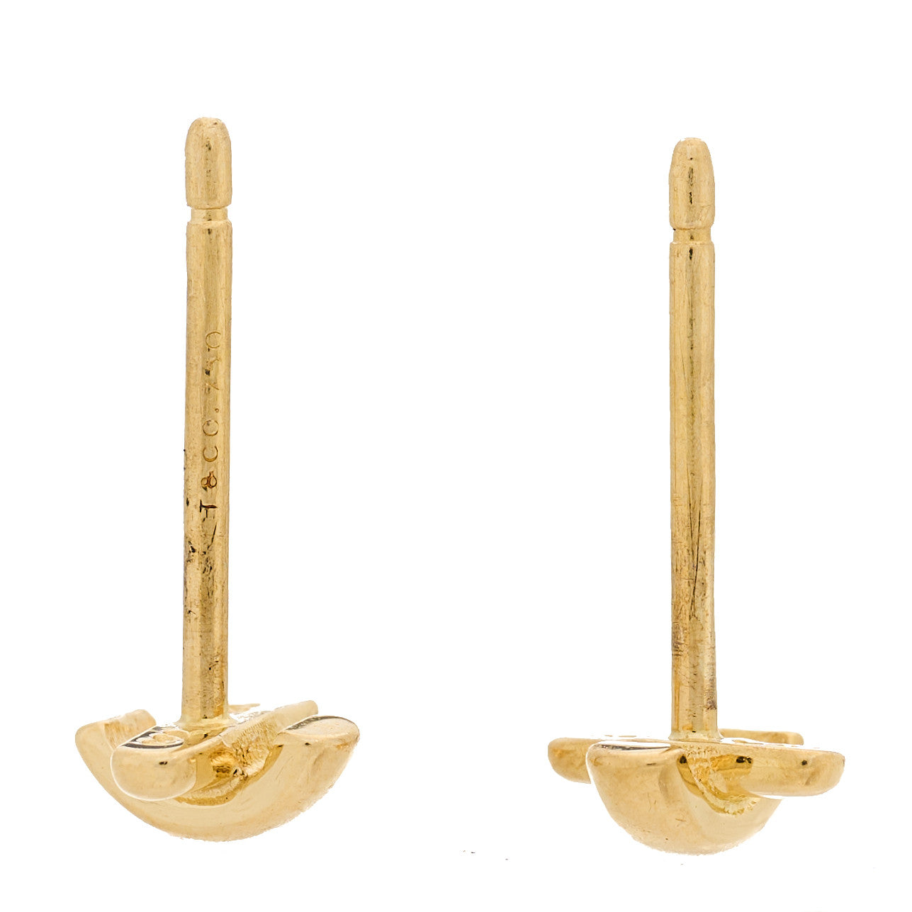 18K Yellow Gold Mini Stitch X Stud Earrings