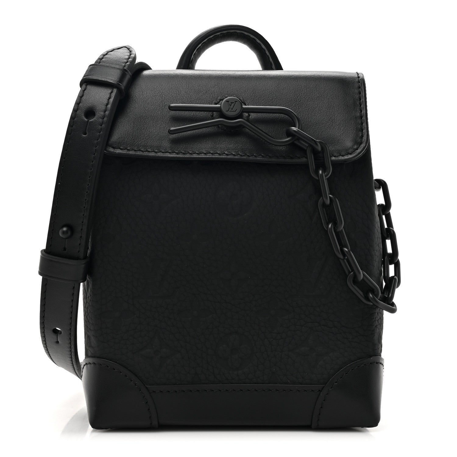 Louis Vuitton Taurillon Monogram Steamer Nano Black 1 of 13
