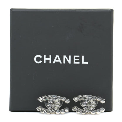 Chanel Baguette Crystal CC Earrings Grey Green 8 of 8