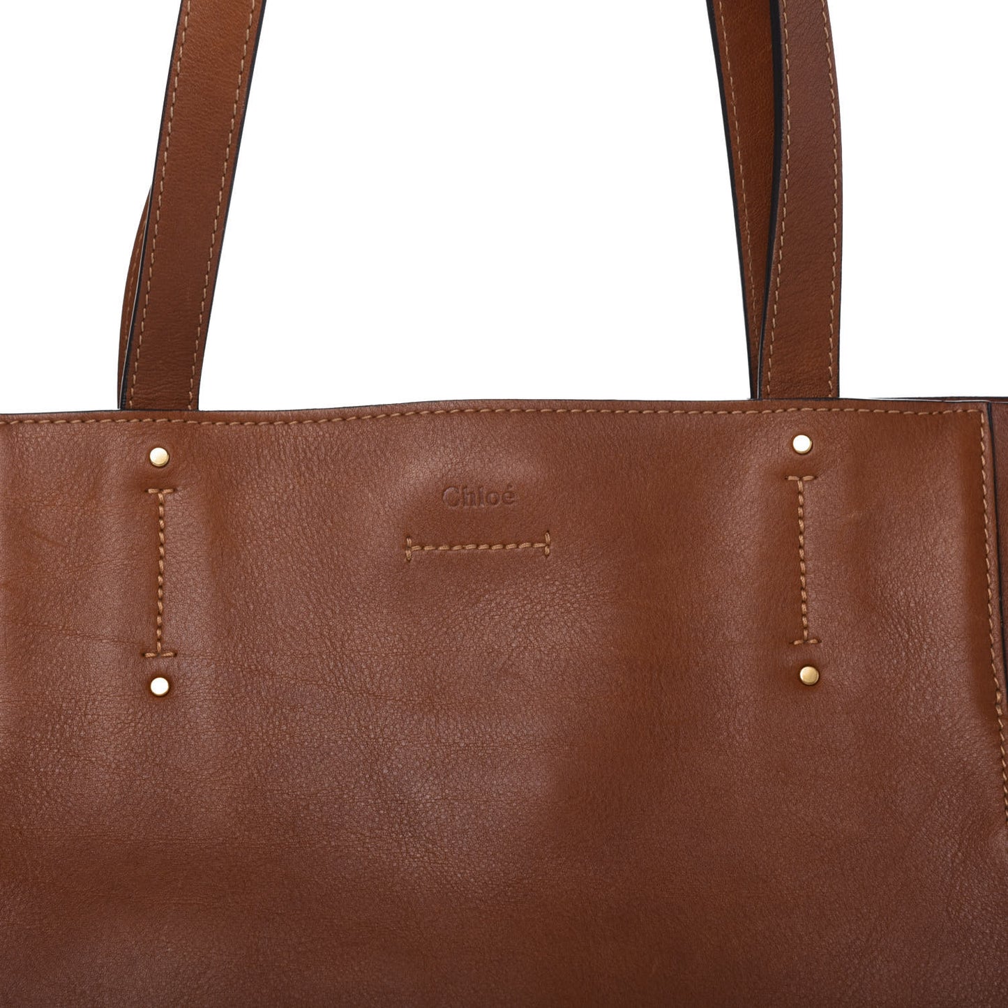 Smooth Calfskin Medium Milo Shopping Tote Caramel