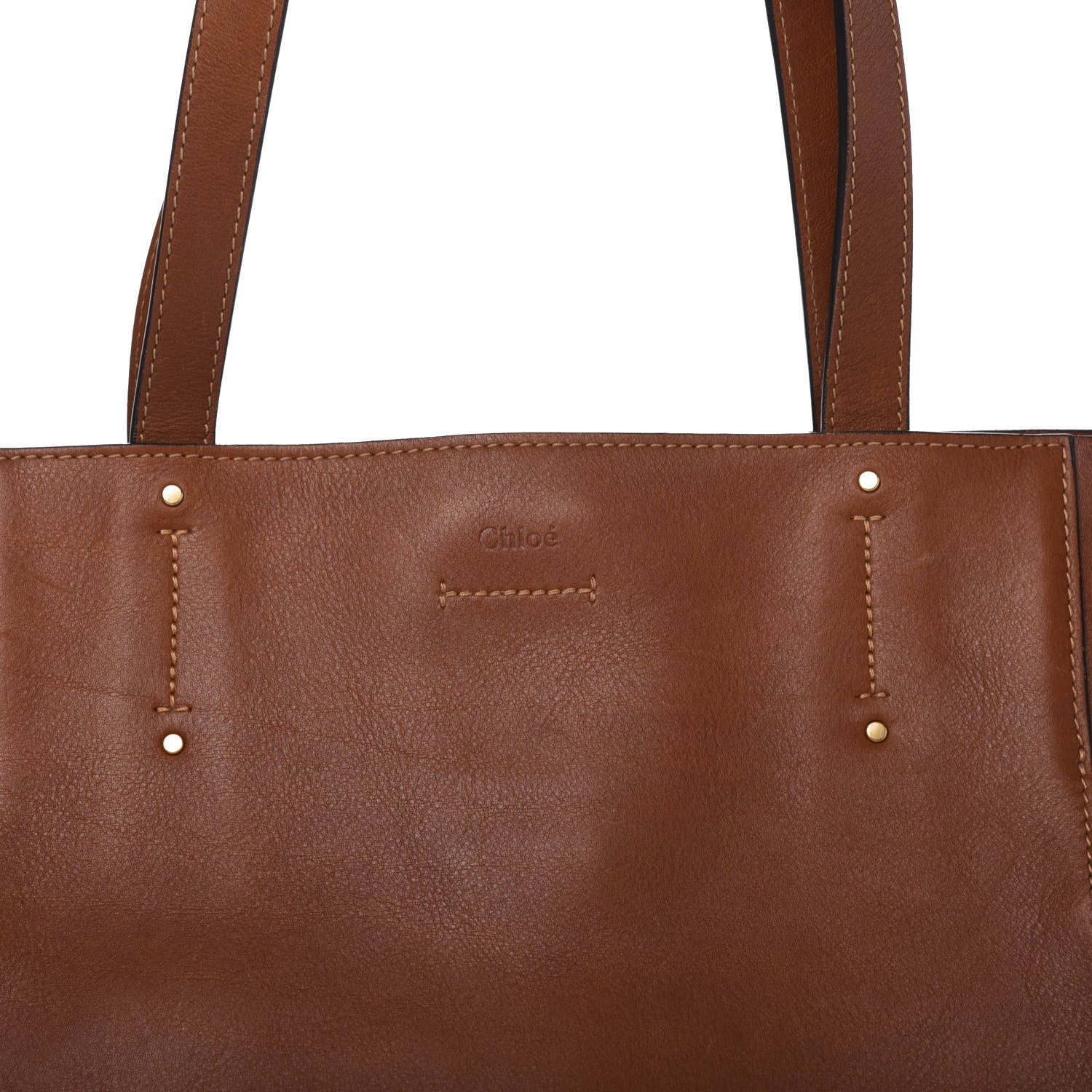 Chloe Smooth Calfskin Medium Milo Shopping Tote Caramel 16 of 17