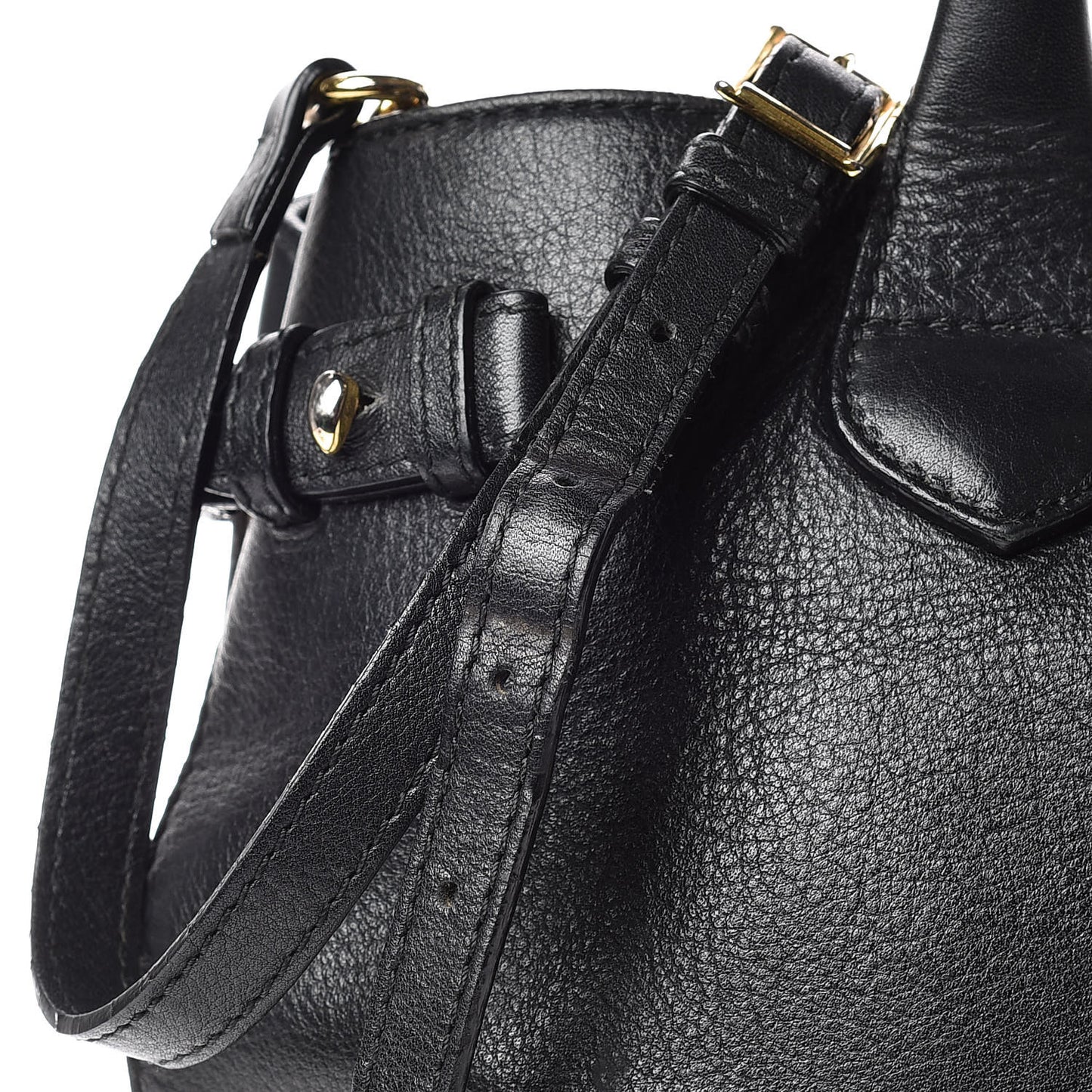Smooth Calfskin Medium Banner Tote Black