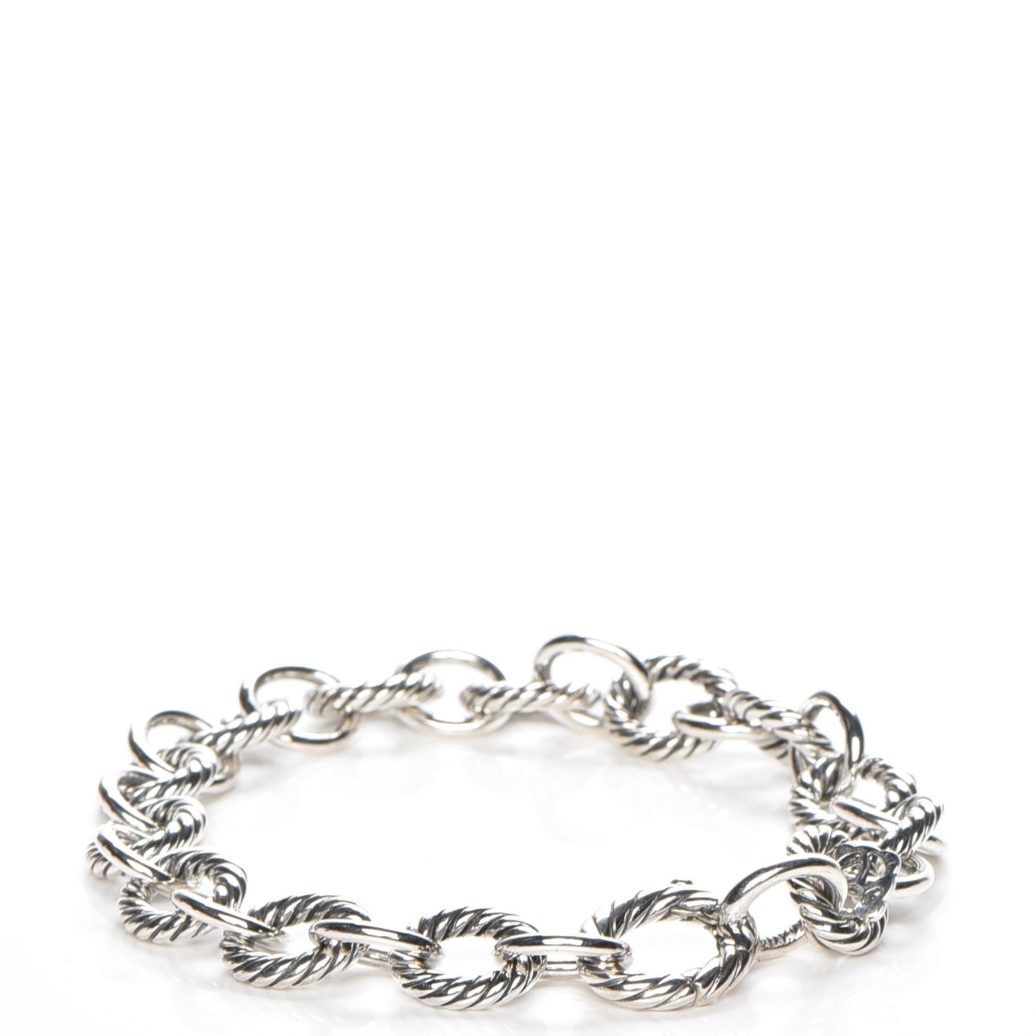 David Yurman Sterling Silver 12mm Large Oval Link Bracelet 3 of 6