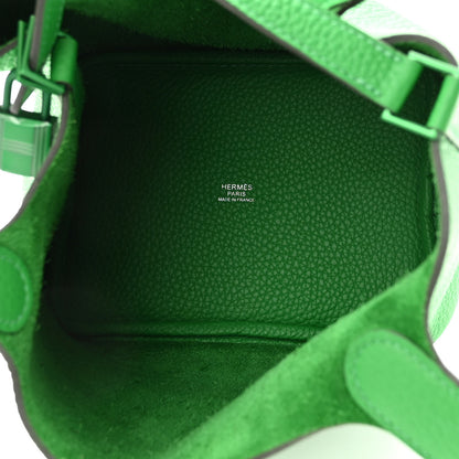 Hermes Taurillon Clemence Monochrome Picotin Lock 18 PM Bambou 5 of 10