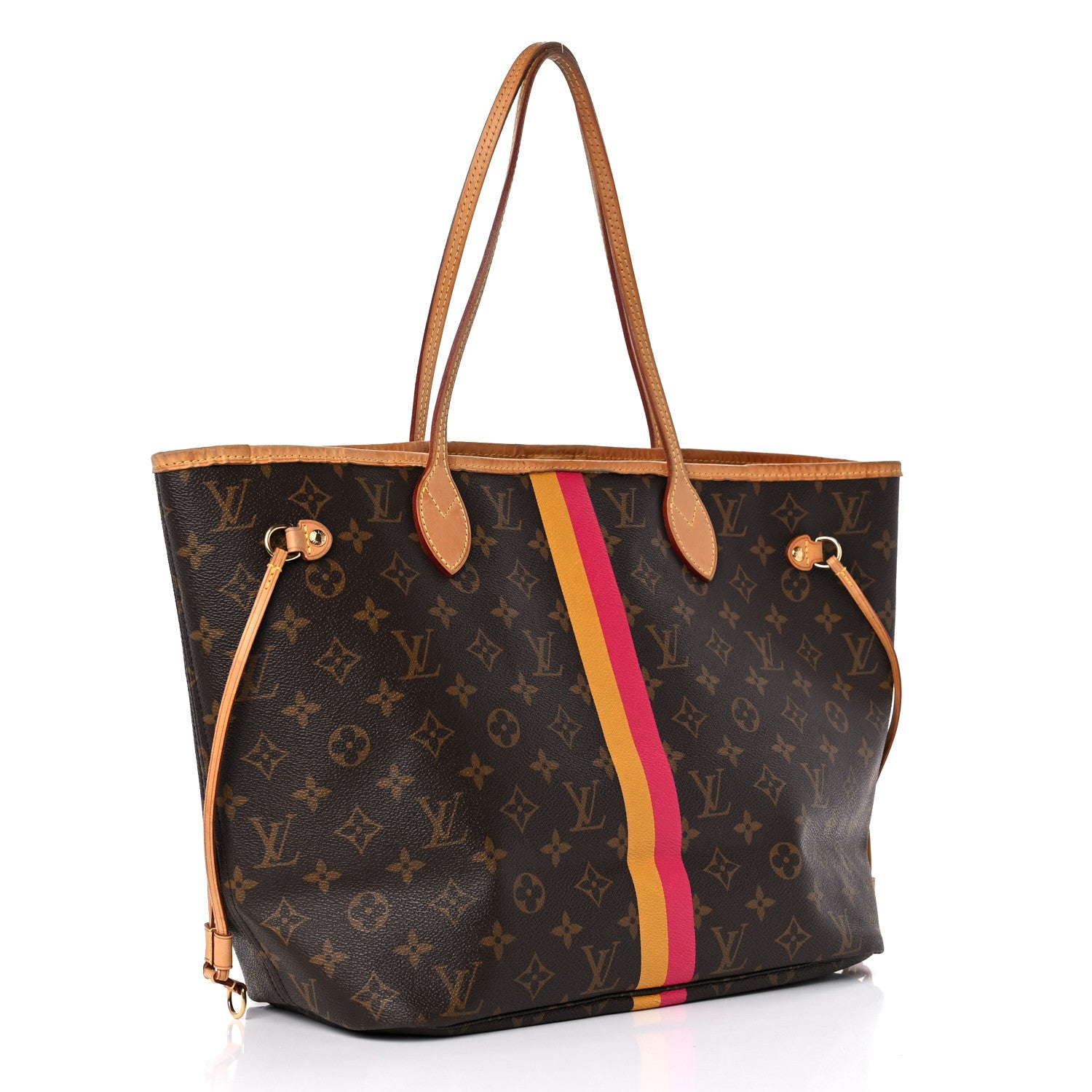 Louis Vuitton Monogram My LV Heritage Neverfull MM Fuchsia Yellow 3 of 20