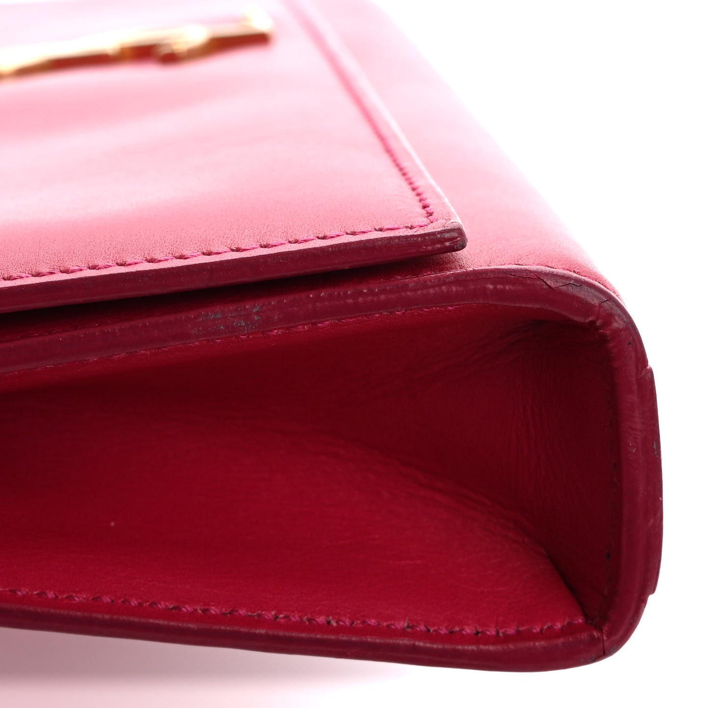 Smooth Calfskin Classic Monogram Cassandre Clutch Lipstick Fuchsia