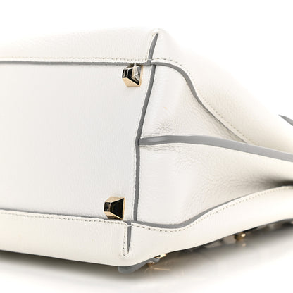MCM Grained Calfskin Medium Milla Convertible Backpack White Flake 8 of 14