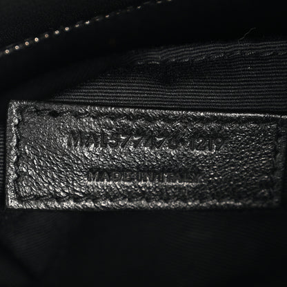 Saint Laurent Lambskin Quilted Metal Small Loulou Puffer Monogram Chain Satchel  Black 7 of 14
