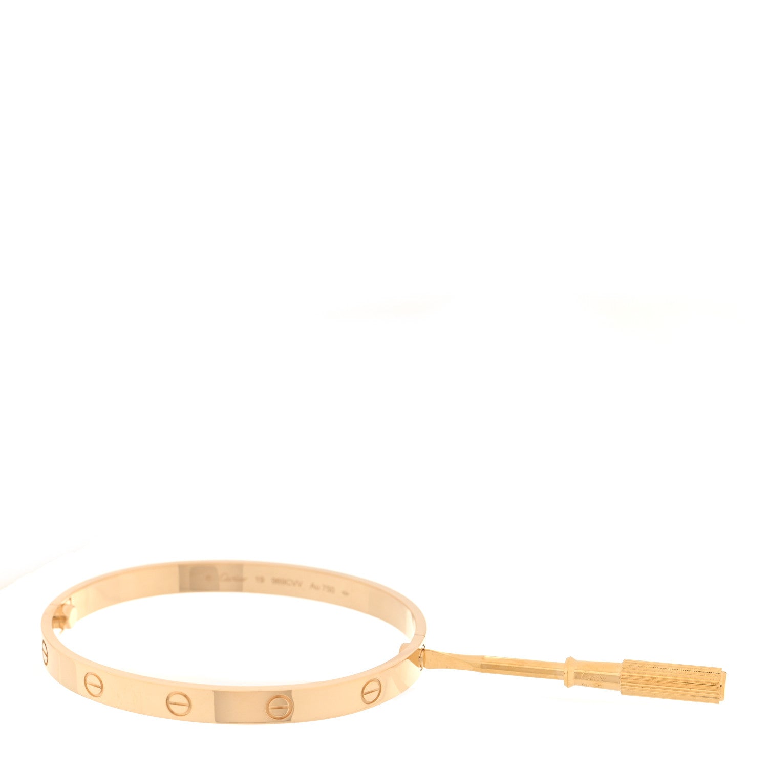 Cartier 18K Yellow Gold LOVE Bracelet 19 3 of 7