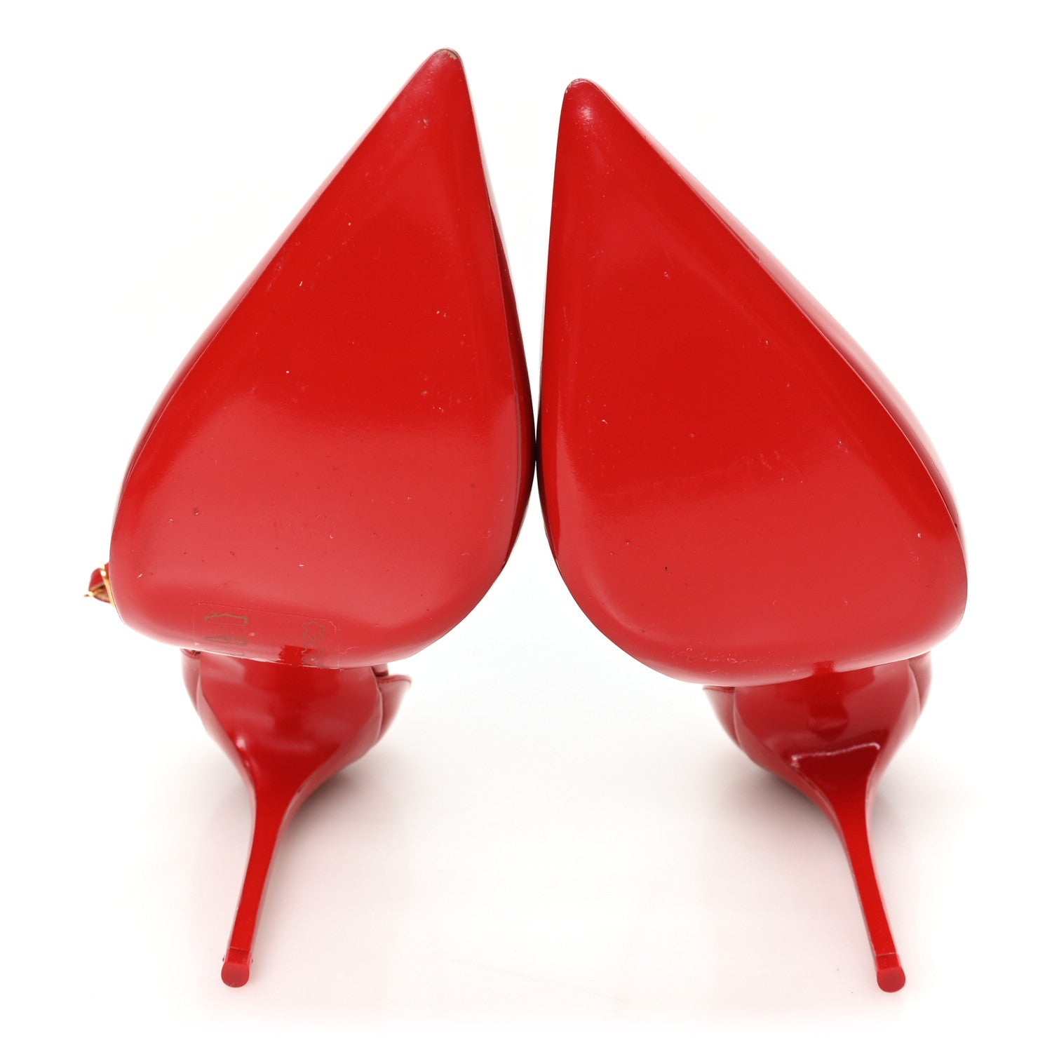 Christian Louboutin Patent Crossfliketa 100 Pumps 37.5 Flamenco 6 of 8