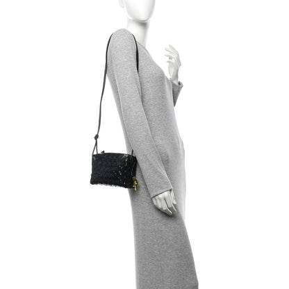 Bottega Veneta Nappa Intrecciato Metallic Knot Mini Loop Camera Bag Black 2 of 9