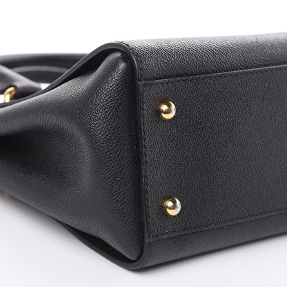 Burberry Soft Grain Calfskin Small Buckle Tote Black 8 of 13