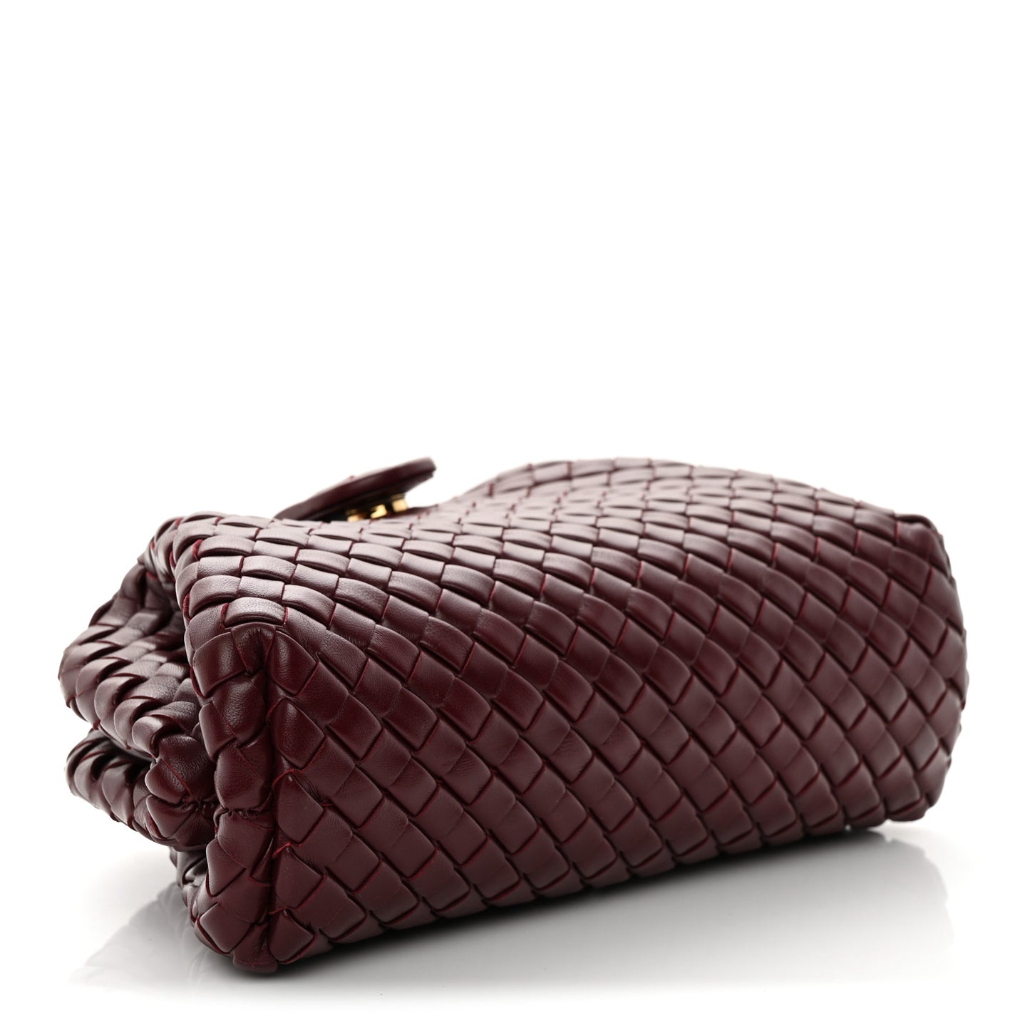Nappa Intrecciato Small The Lauren 1980 Clutch With Chain Barolo