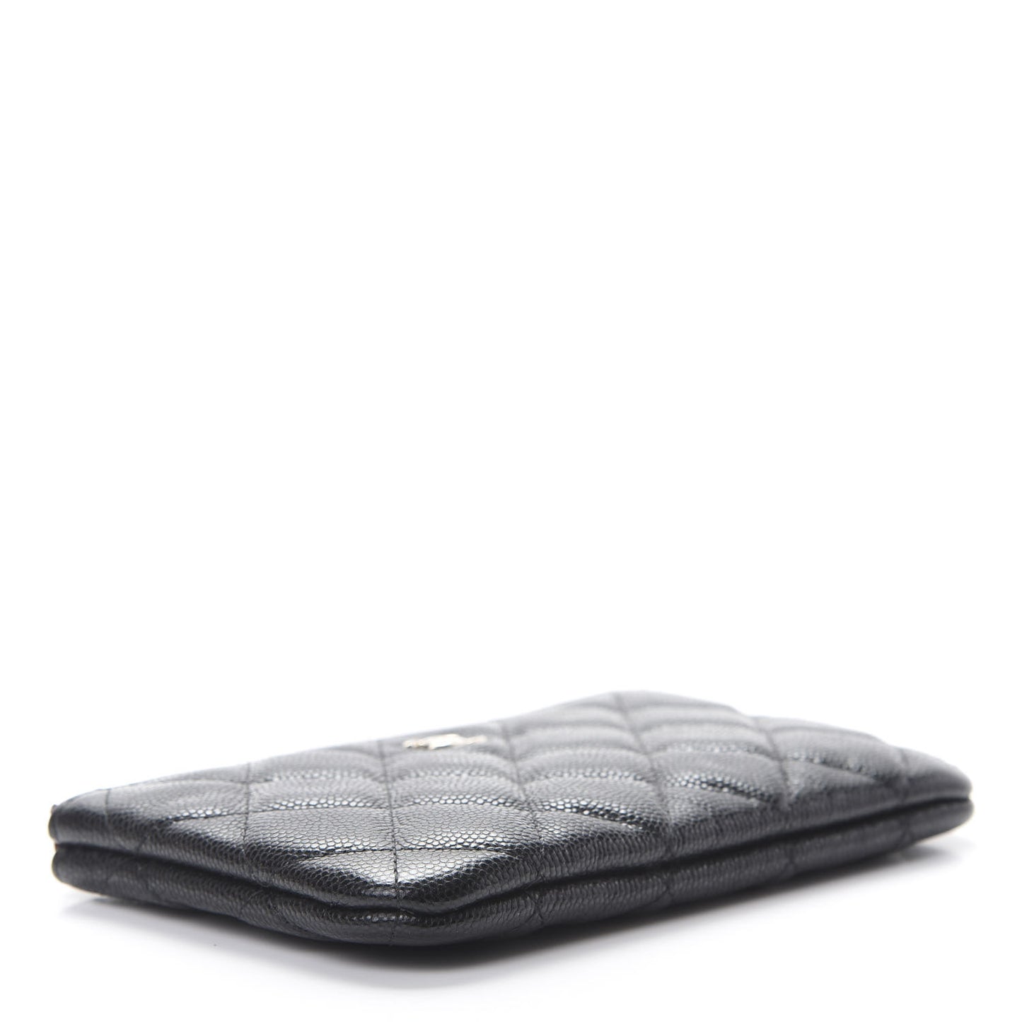 Caviar Quilted Small Cosmetic Case Black