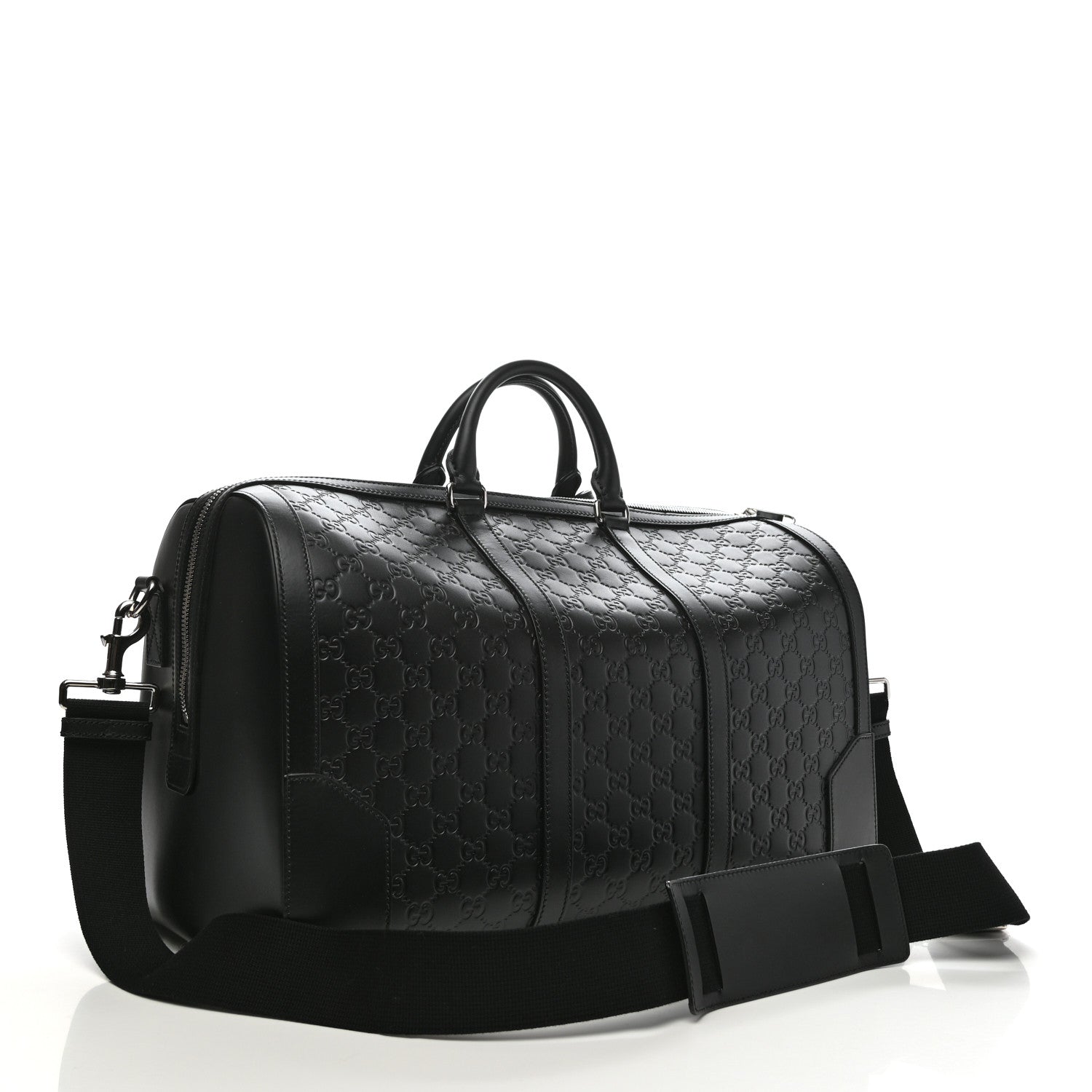 Gucci Guccissima Signature Medium Duffle Black 2 of 8