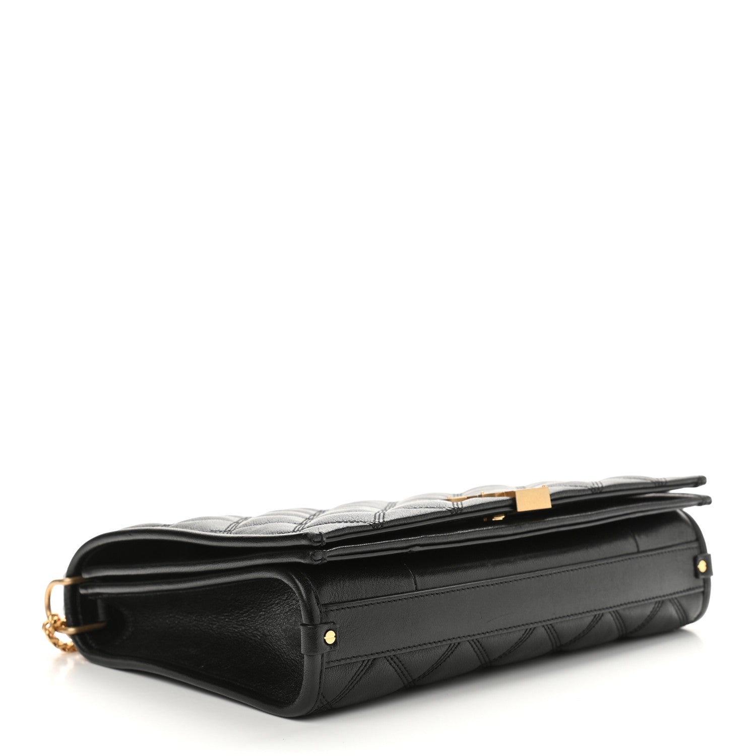 Saint Laurent Lambskin Quilted Mini Becky Chain Bag Black 4 of 12