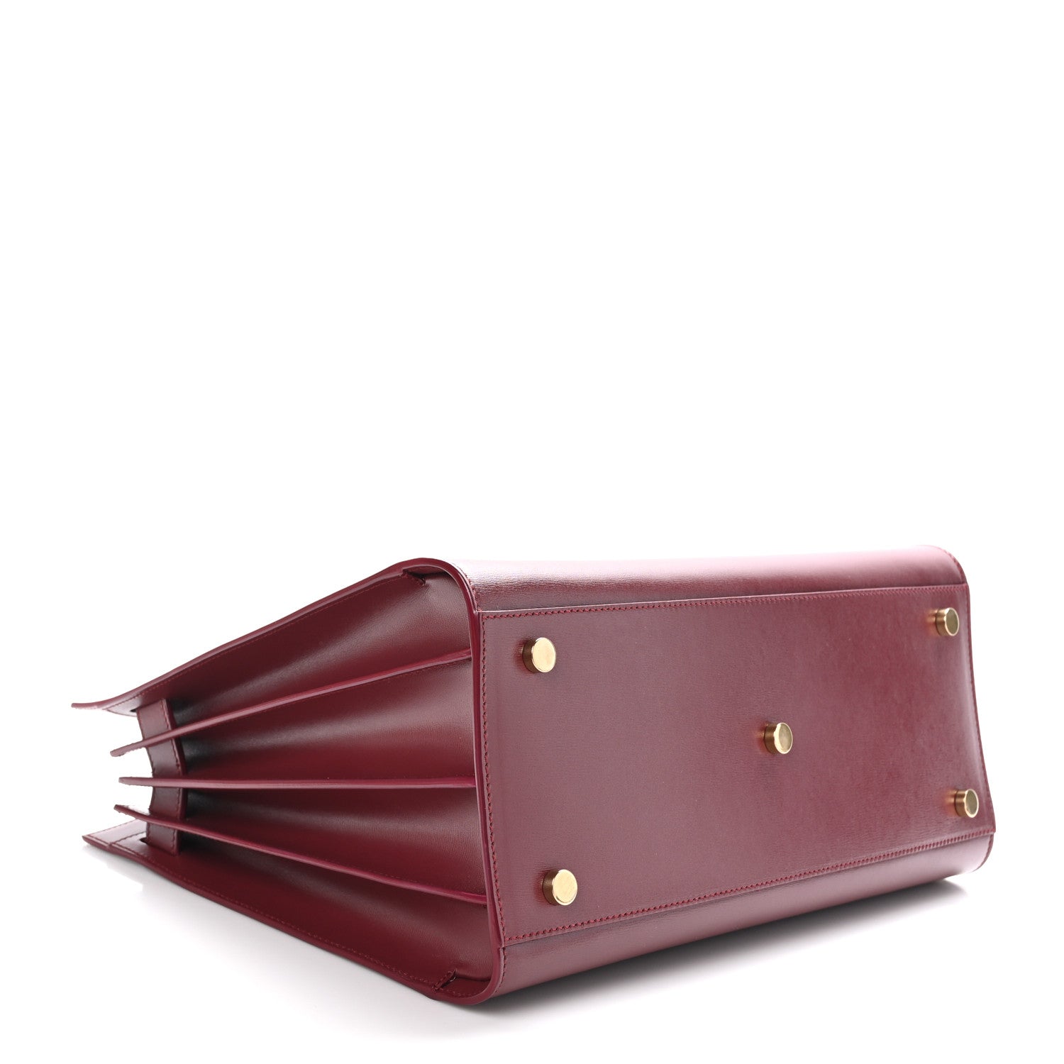 Saint Laurent Calfskin Sac De Jour Burgundy 4 of 11