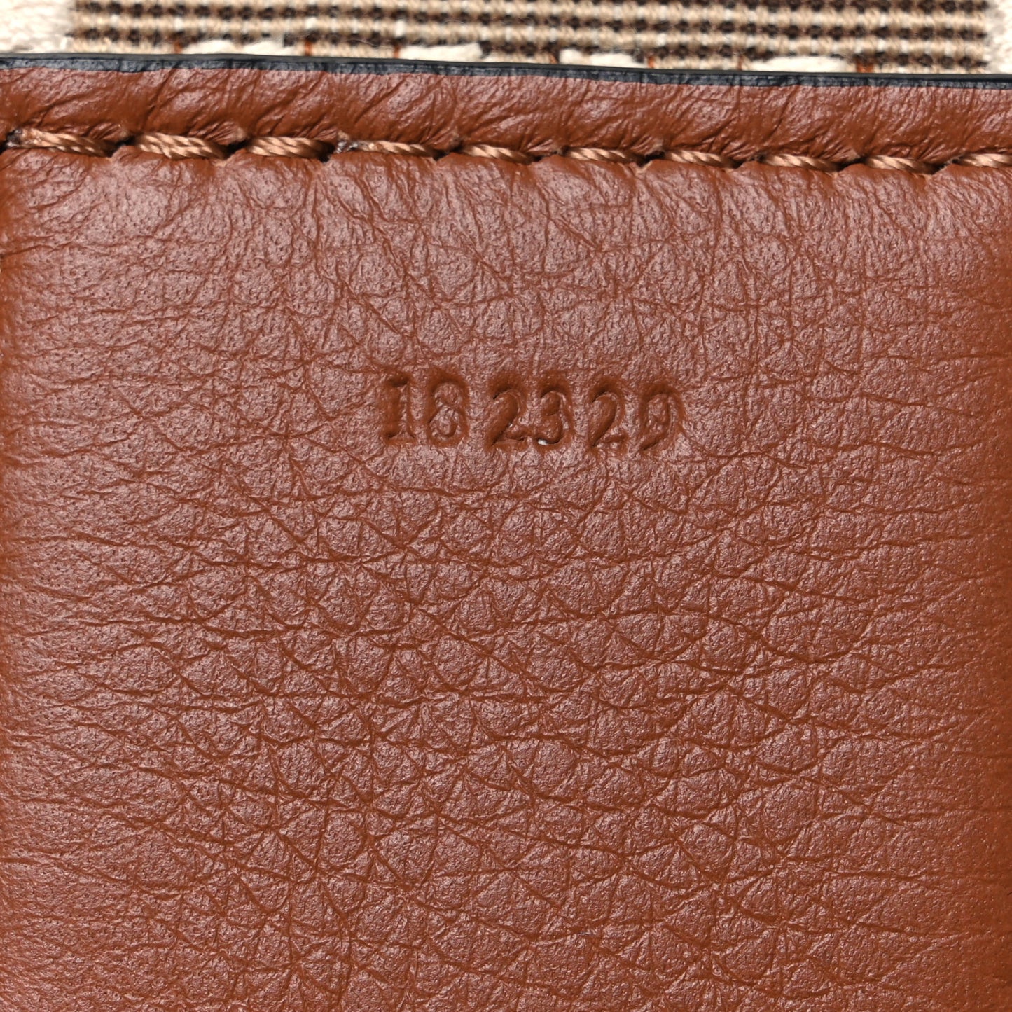 Calfskin Jacquard Anagram Strap Natural Tan