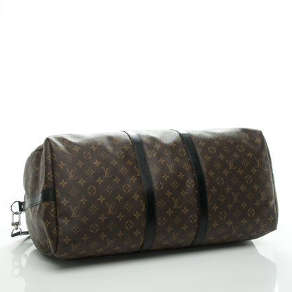 Louis Vuitton Monogram Macassar Keepall Bandouliere 55 4 of 9