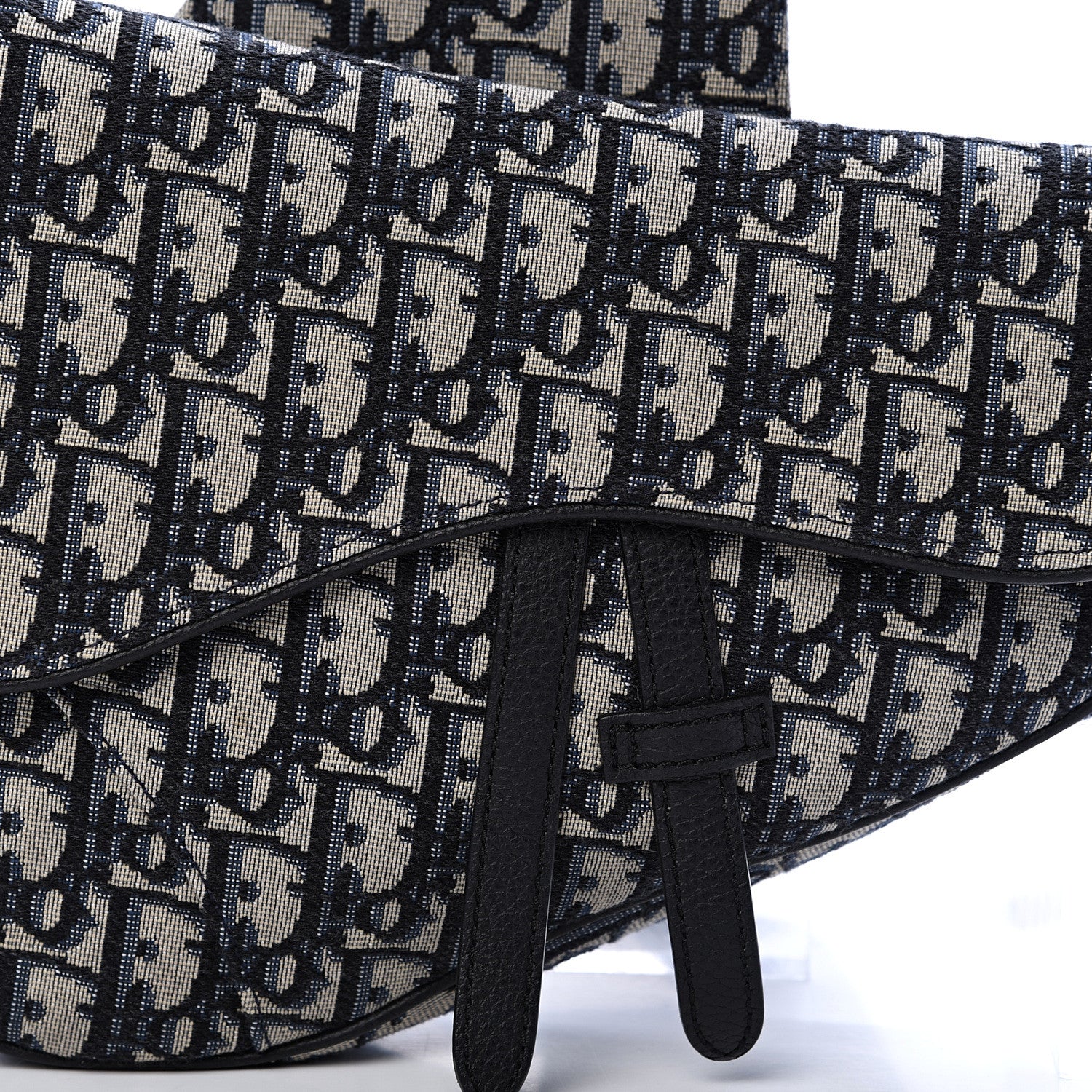 Christian Dior Oblique Mens Saddle Bag Blue 7 of 9