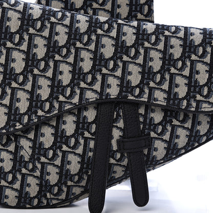 Christian Dior Oblique Mens Saddle Bag Blue 7 of 9