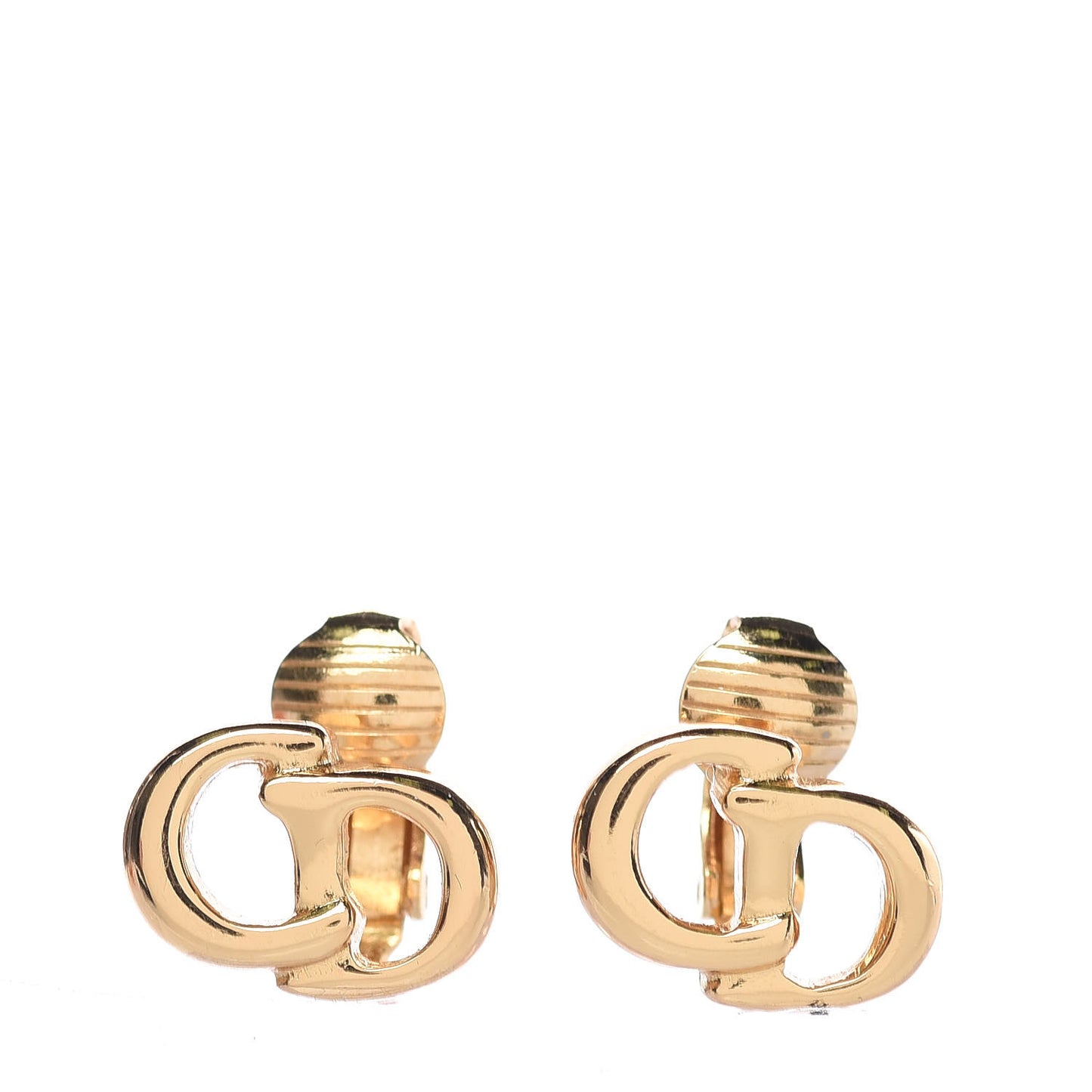 Logo Clip On Earrings Gold