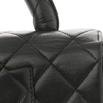 Chanel Lambskin Quilted Medium Rectangular Kelly Flap Bag Black 11 of 11