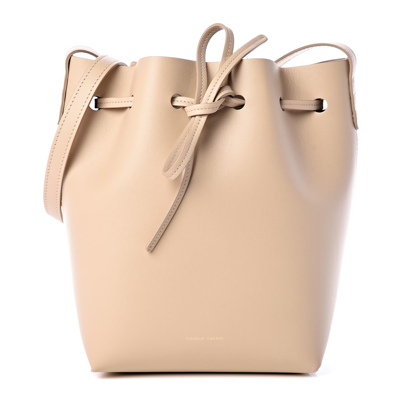 Mansur Gavriel Calfskin Mini Bucket Bag Sand 1 of 12