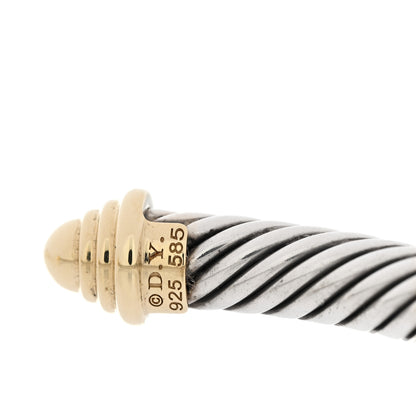David Yurman Sterling Silver 14K Yellow Gold 5mm Cable Classics Bracelet 3 of 3