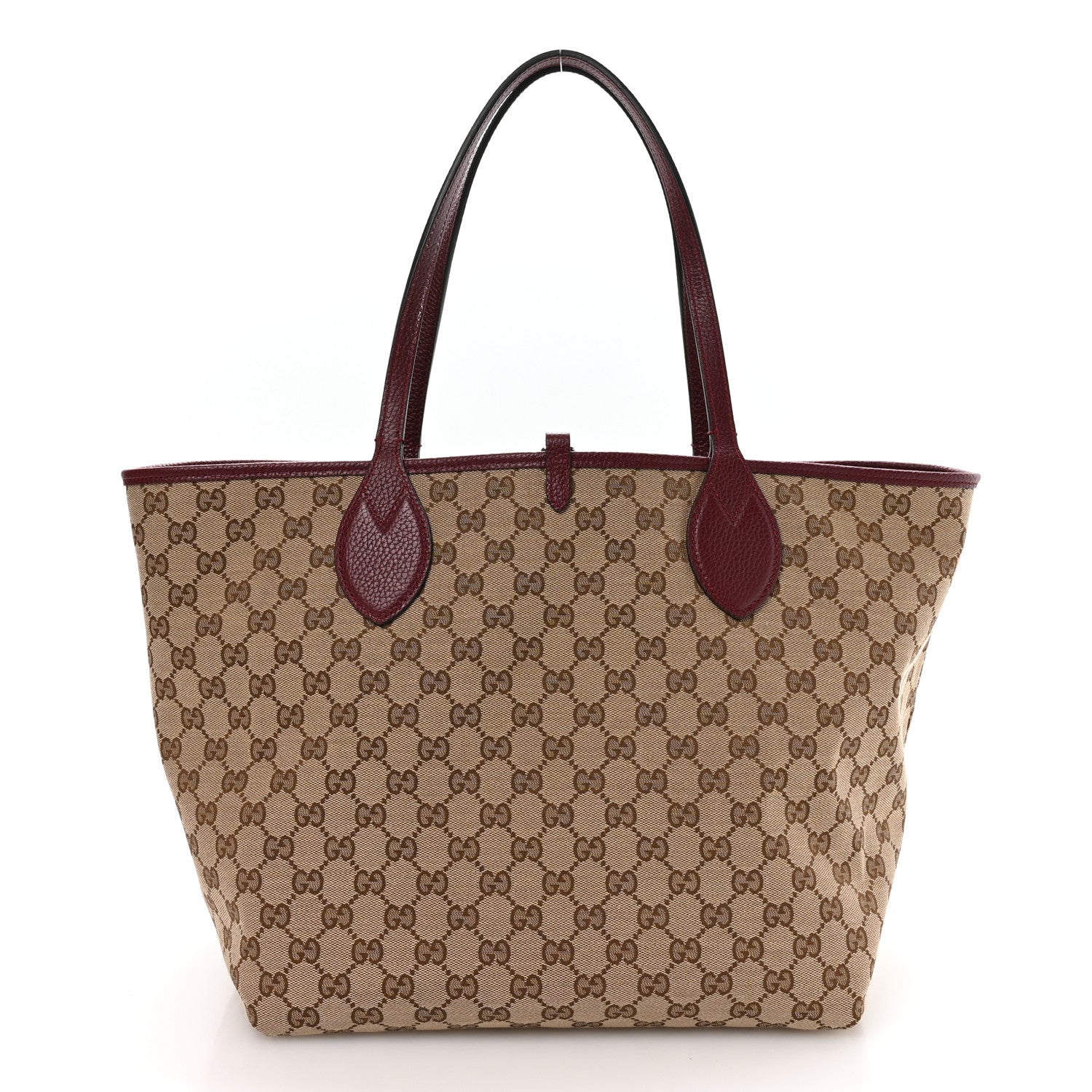 Gucci Grained Calfskin Monogram Large Totissima Reversible Tote Rosso Ancora 1 of 18