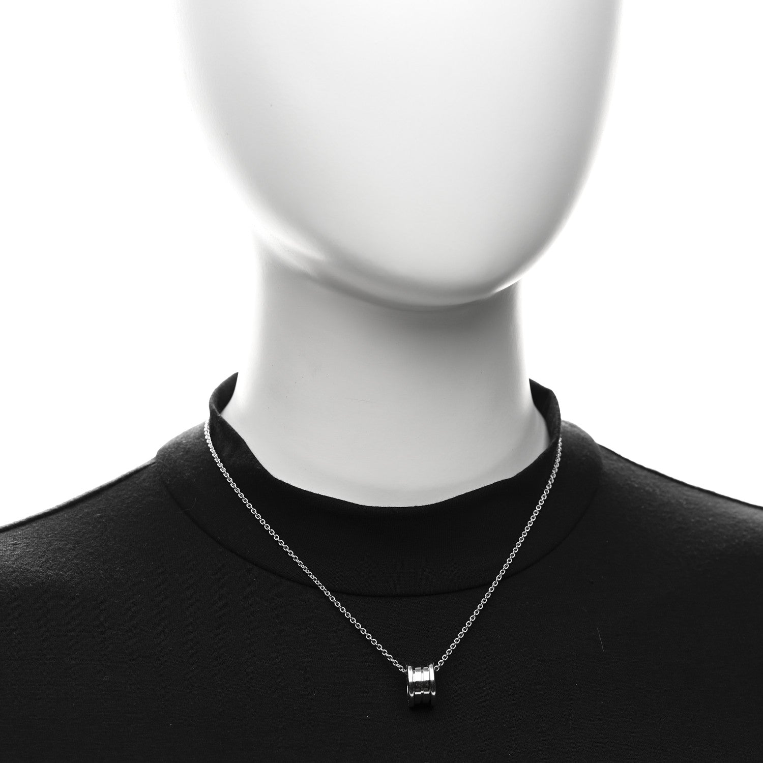 Bulgari 18K White Gold B.Zero1 Pendant Necklace 2 of 4