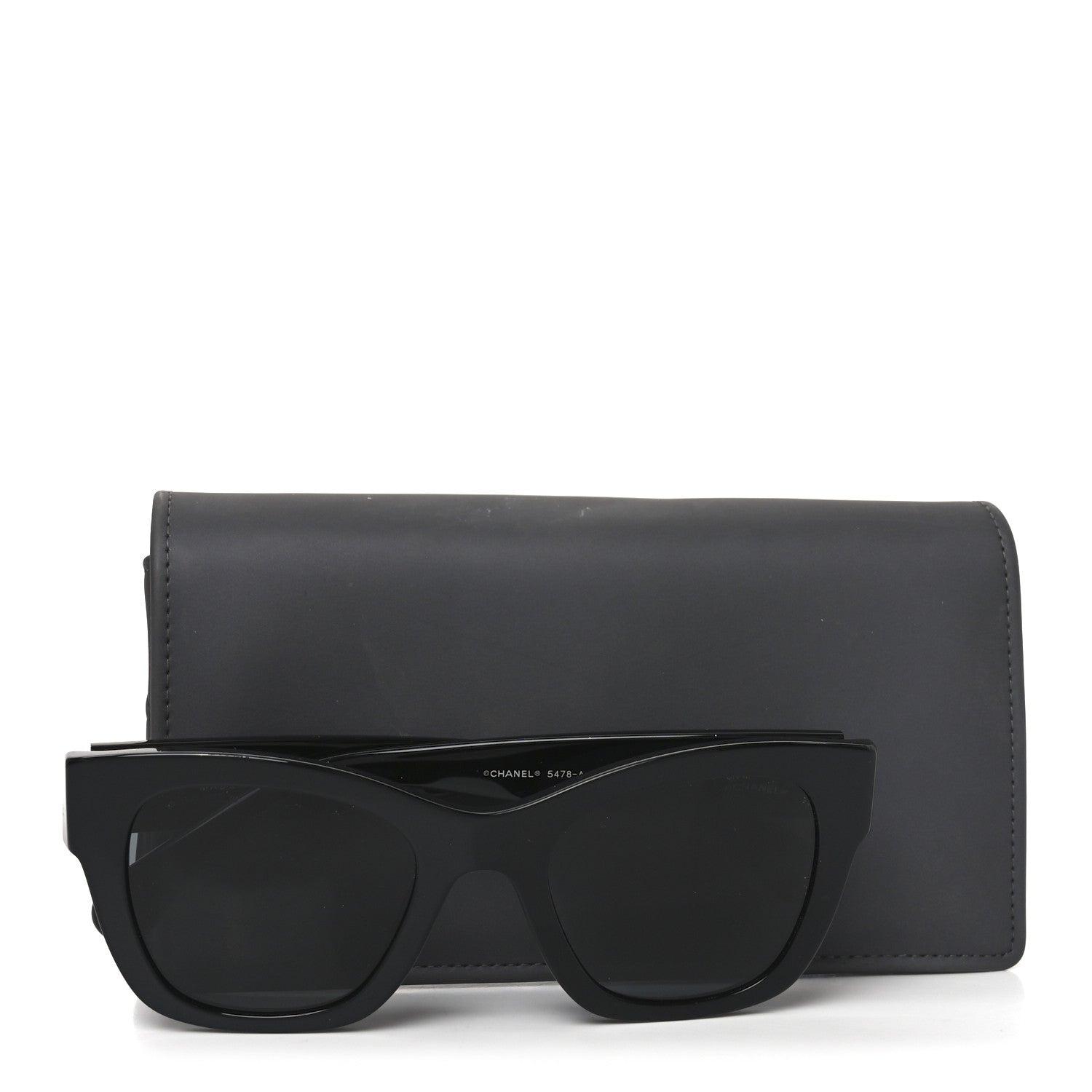 Chanel Acetate Square CC Heart Sunglasses 5478-A Black 7 of 7