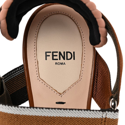 Fendi PVC Vitello FF Colibri 85mm Slingback Pumps 36 Transparent White Cuoio Avana 7 of 11