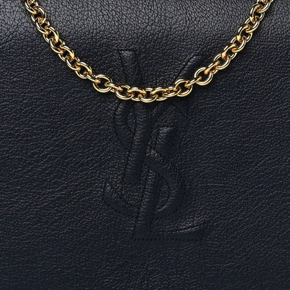 Saint Laurent Calfskin Monogram Belle de Jour Chain Clutch Navy 7 of 10