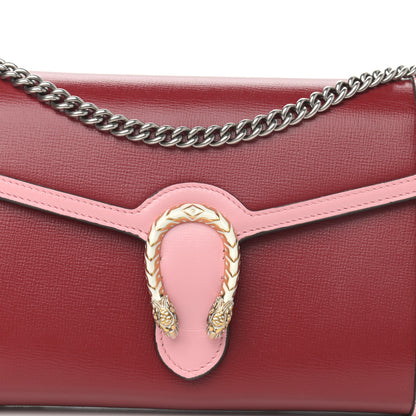 Gucci Azalea Calfskin Enamel Mini Dionysus Chain Wallet New Cherry Red Wild Rose Off White 8 of 11