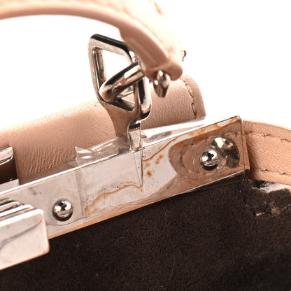Fendi Shearling Shiny Nappa Micro Peekaboo Iconic Satchel Light Rose 9 of 9